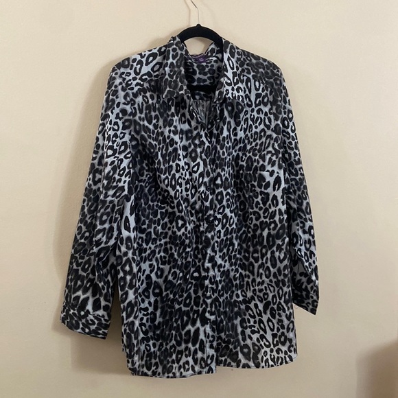 Leopard Print Button Down - Picture 1 of 6